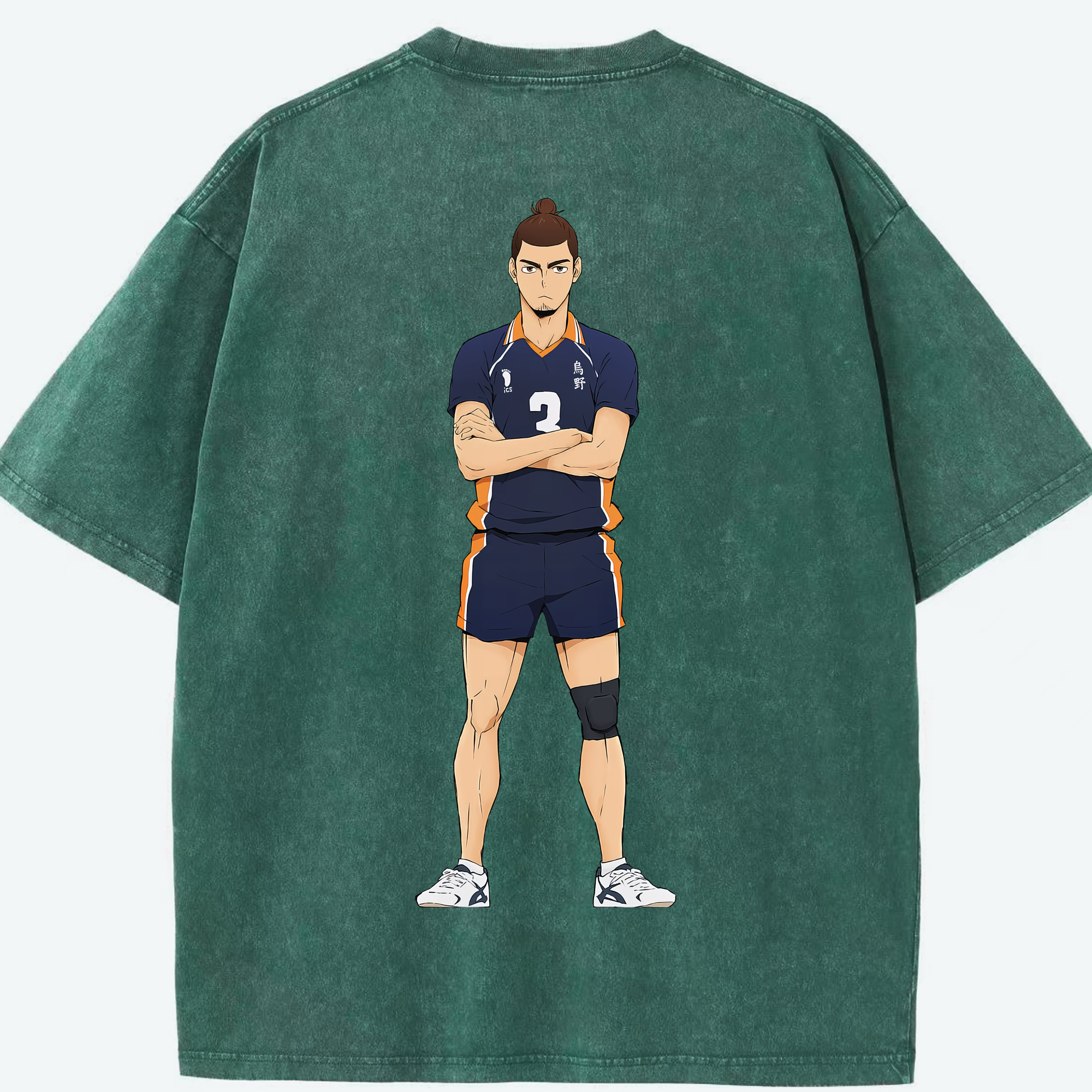（画像用） ハイキュー!! Haikyu!! 綿100% ヴィンテージ風 半袖Tシャツ（背面プリント）